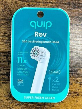 🪥 Quip Rev Toothbrush Heads (2 Pack, Soft)